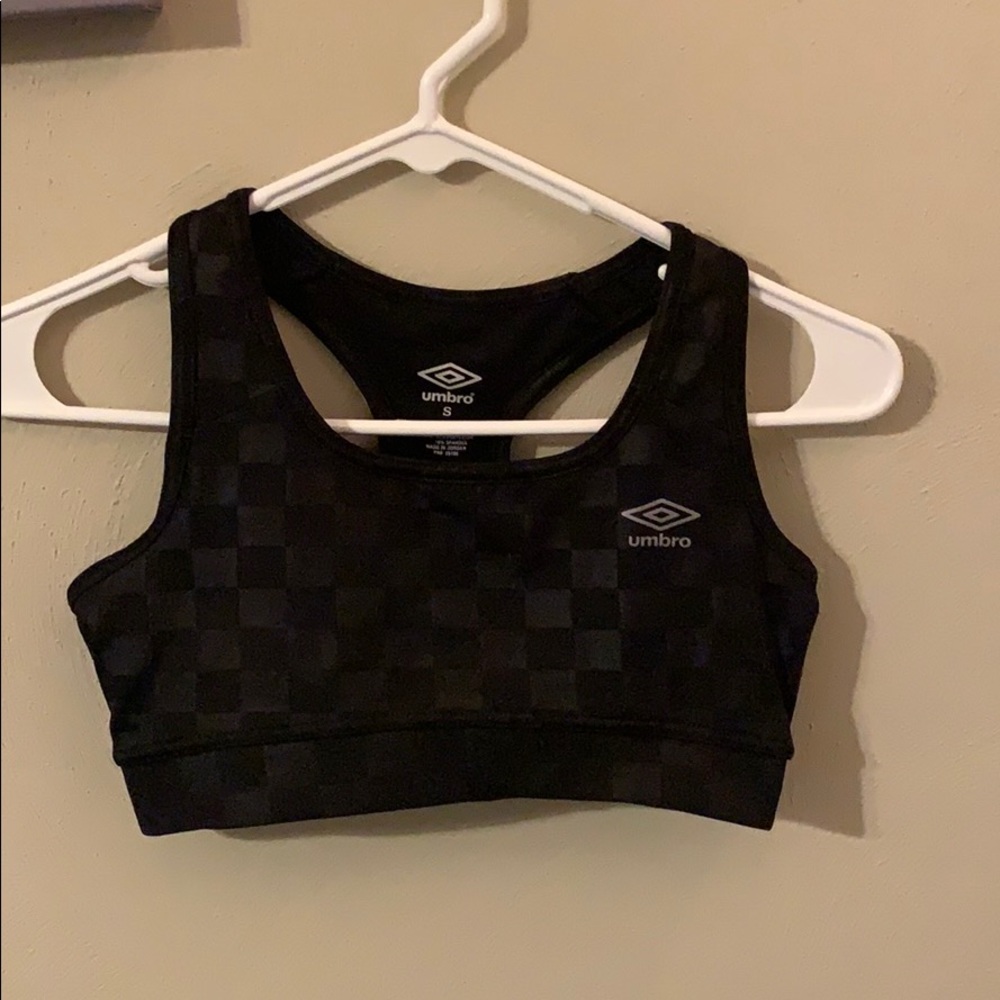 Checkered sports bra